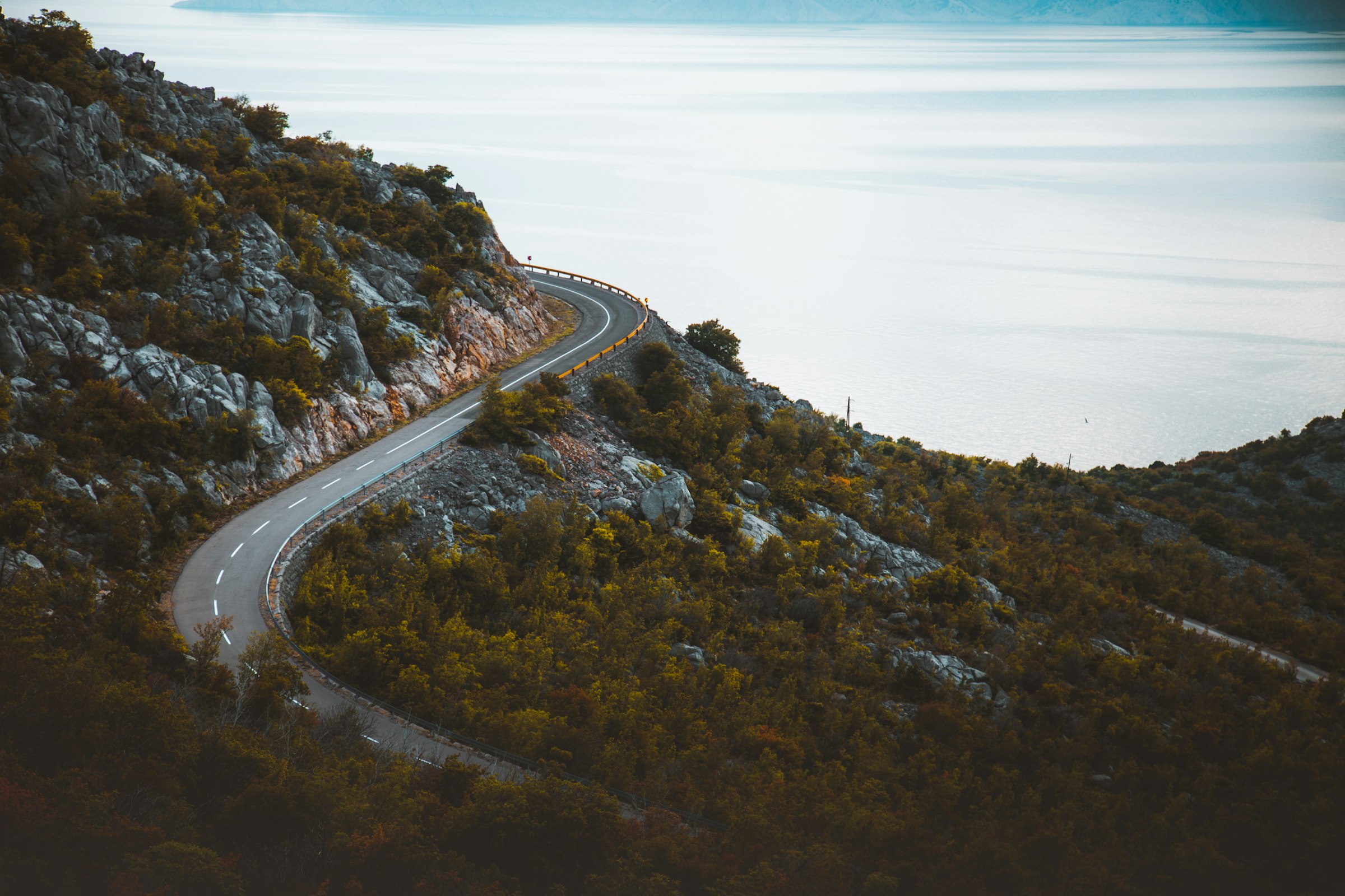 Planning a road trip route on a map